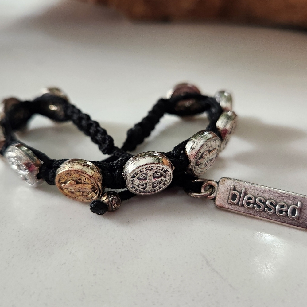 Benedictine Blessing Bracelet - Silver and Gold